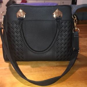 Black leather purse